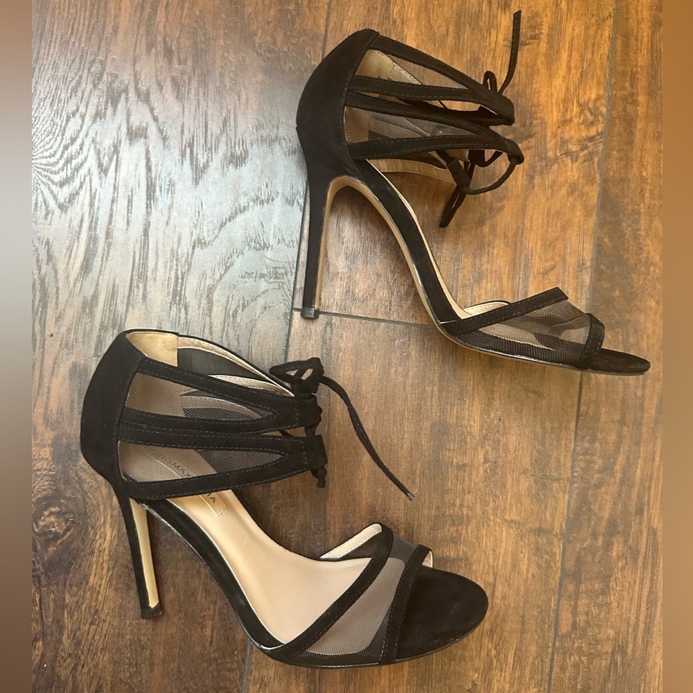BCBG Maxazria Black Strappy Heels